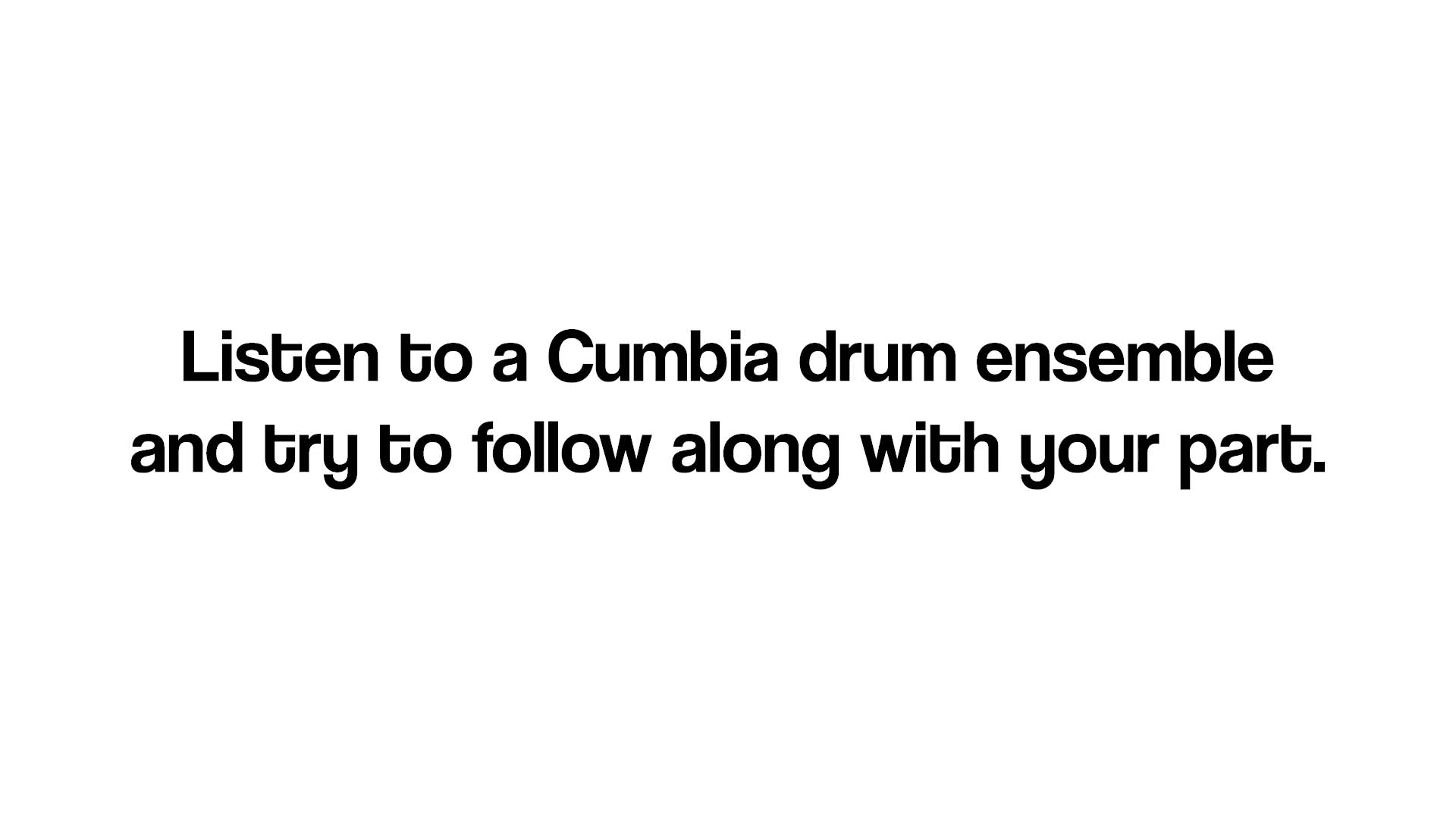 Cumbia Body Percussion Excerpt Follow Along with the Drums TeachRock